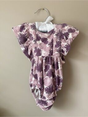 kate quinn Pink and Purple Floral One-Piece